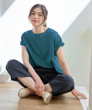 ANY 【新色追加/洗濯機可/ウエストゴム/接触冷感/UVケア/6色展開】清涼リラックスパンツ チャコール