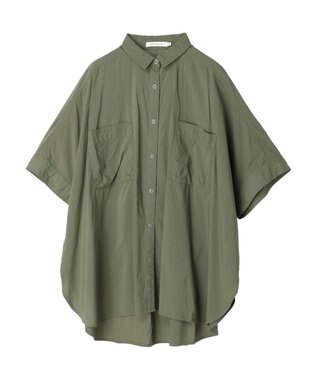 AMERICAN HOLIC ＷポケットバックタックＢＩＧシャツ Khaki