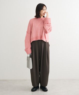 Green Parks ・Ｐｅｔｉｔ　Ｆｌｅｕｒ　ブークレワイドニット Pink