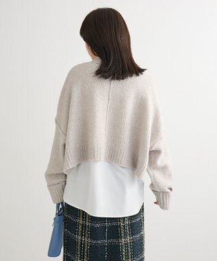 Green Parks ・Ｐｅｔｉｔ　Ｆｌｅｕｒ　ブークレワイドニット Light Gray