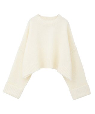 Green Parks ・Ｐｅｔｉｔ　Ｆｌｅｕｒ　ブークレワイドニット Off White