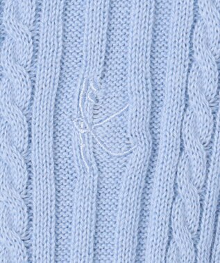 組曲 KIDS 【110-140㎝】フラワードット リブニット サックスブルー