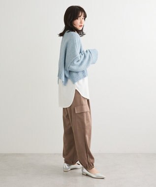 Green Parks ・Ｐｅｔｉｔ　Ｆｌｅｕｒ　ブークレワイドニット Blue