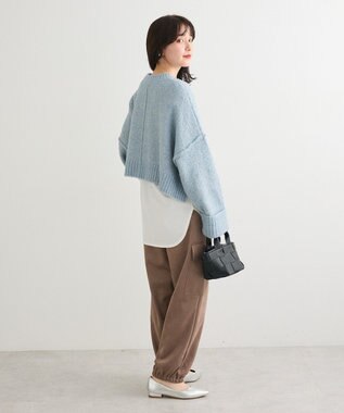 Green Parks ・Ｐｅｔｉｔ　Ｆｌｅｕｒ　ブークレワイドニット Blue