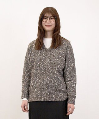 J.PRESS YORK STREET 【WOMEN】ファンシーヤーン Vネックニット