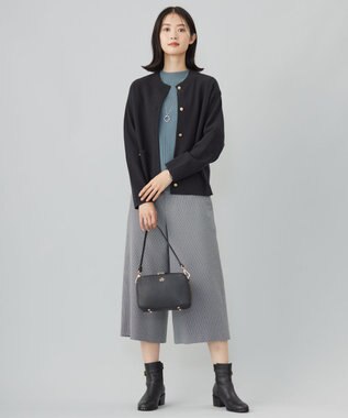 J.PRESS LADIES 【洗える】VIS/PE ROME ニット カーディガン スレート系