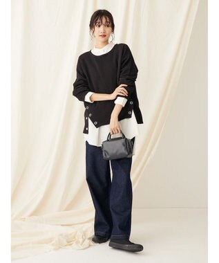 CRAFT STANDARD BOUTIQUE サイドリングボタンプルオーバー Black