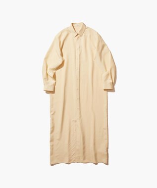 ATON SILK SUEDE | ボタンダウンシャツドレス YELLOW