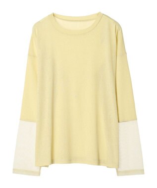 Green Parks 袖チュールドッキングプルオーバー Green