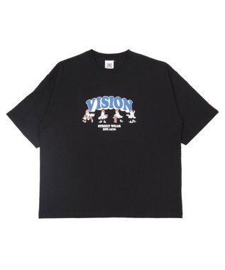 WEGO 【ユニセックス着用ITEM/MLサイズ展開】別注VISIONゴーストスケーターグラフィックT（SS） ブラック