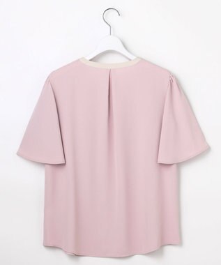 ANY SIS バイカラーフレアスリーブ ブラウス ラベンダー×アイボリー