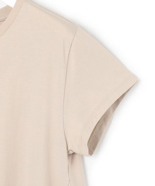 23区 【洗える】ALBINIジャージー Aライン Tシャツ ベージュ系