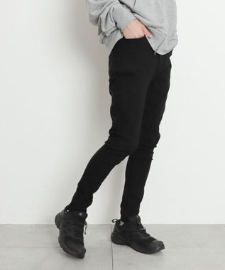 WEGO 【暖パン/SMLXLサイズ展開】裏起毛スキニーパンツ ブラック