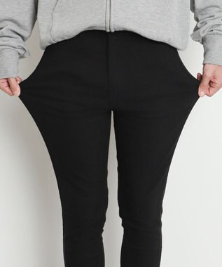 WEGO 【暖パン/SMLXLサイズ展開】裏起毛スキニーパンツ ブラック