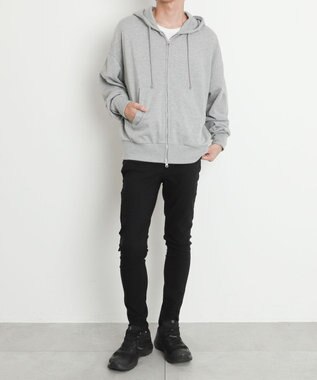 WEGO 【暖パン/SMLXLサイズ展開】裏起毛スキニーパンツ ブラック