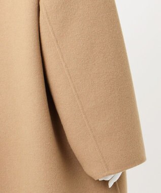 23区 L 【エステータ】ウールリバー ストールデザイン コート キャメル系