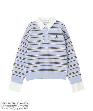 Green Parks GREENWICH POLO CLUB(TM)布帛ドッキングポロニットプルオーバー