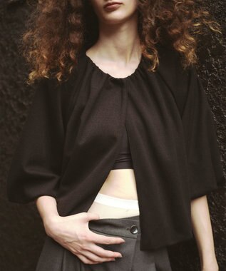 #Newans 【セレモニーにも/洗濯機可】バルーンヘムライトブルゾン​ ブラック