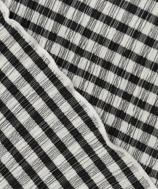 ANY KIDS シアー ギンガム 七分袖 Tシャツ ブラック