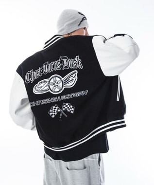 WEGO 【ユニセックス着用ITEM】メルトンワッペンスタジャン ブラックその他