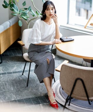 ANY SIS 【2WAY】フロントジップタイト スカート ギンガム