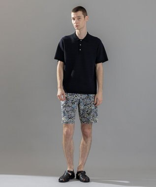 JOSEPH HOMME 新柄【洗える/ストレッチ/シワになりにくい】クールドッツストレッチ メキシカントプリント ショートパンツ/ BERMUDA ホワイト系5