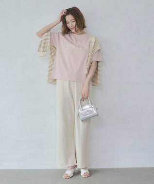 WEGO 【2026春夏新作】接触冷感プリントロゴT ライトピンク