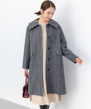 組曲 ウールモッサステンカラー コート モノトーン系8
