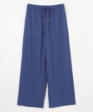 ANY 【ウエストゴム/UVケア/接触冷感】清涼リラックスワイドパンツ ブルー