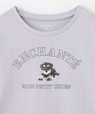 ANY KIDS アートモチーフ 長袖 Tシャツ サックスブルー×イヌ