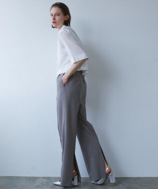 BEIGE， BAC / コットンシアー ショートレングスシャツ Off