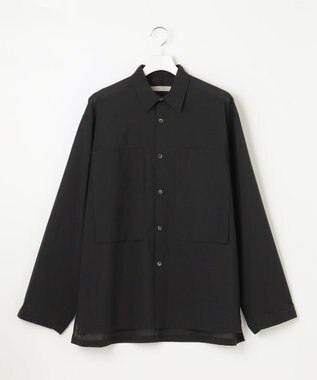 UNFILO MENS 【撥水】 コットンシャツ ブラック