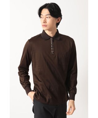 DAKS チェックプラケット ジップアップポロ