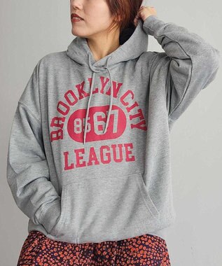 CRAFT STANDARD BOUTIQUE 【ユニセックス】裏毛プリントパーカー Gray Mixture