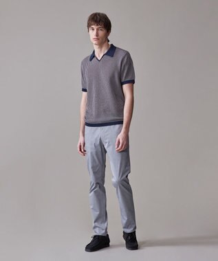 J.PRESS MEN 【HTBRID LINEN】スキッパーニット ポロシャツ ネイビー系1