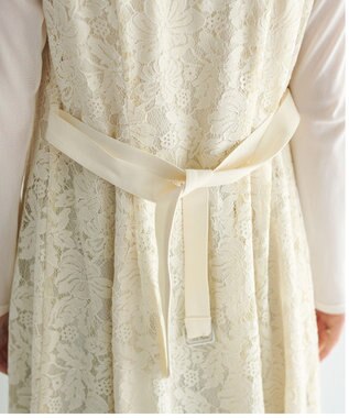 YECCA VECCA レース切替ジレワンピース Ivory
