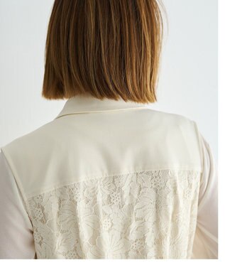 YECCA VECCA レース切替ジレワンピース Ivory