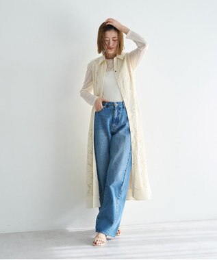 YECCA VECCA レース切替ジレワンピース Ivory