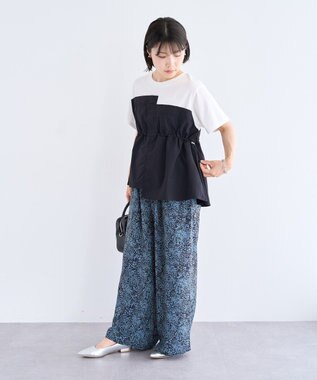 Green Parks ビスチェドッキングドロスト５分袖プルオーバー Khaki