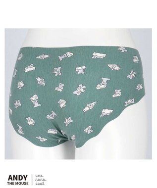 une nana cool MADE WITH ねずみのANDY【綿混】フラット仕上げショーツ GR