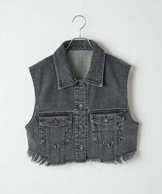 WEGO デニムショートベスト ブラックその他