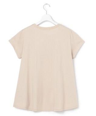 23区 【洗える】ALBINIジャージー Aライン Tシャツ ベージュ系