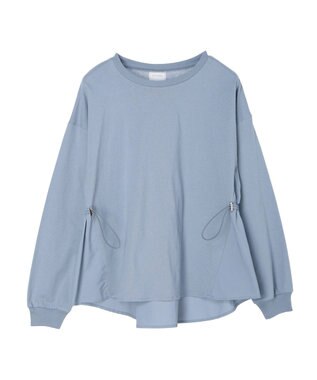 Green Parks ドロストドッキング長袖プルオーバー Sax