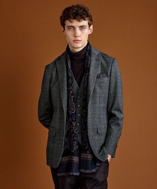 JOSEPH ABBOUD 【キングサイズ・ストレッチ】ツィーディージャージ　ジャケット グレー系4