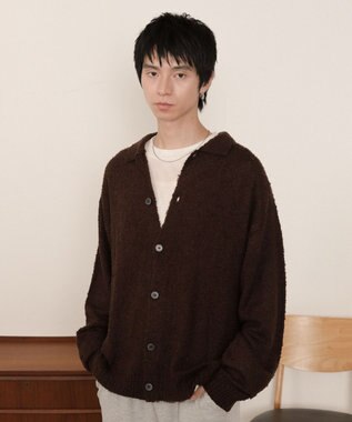 WEGO ブークレボタンカーディガン ブラウン
