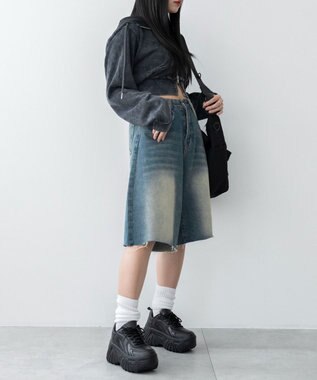 WEGO ボリュームレースアップスニーカー ブラック