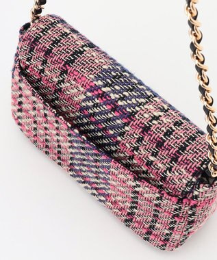 ANY SIS ツイードチェーン バッグ ピンク系チェック