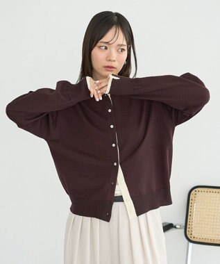 earth music&ecology カラーコンビニットカーディガン