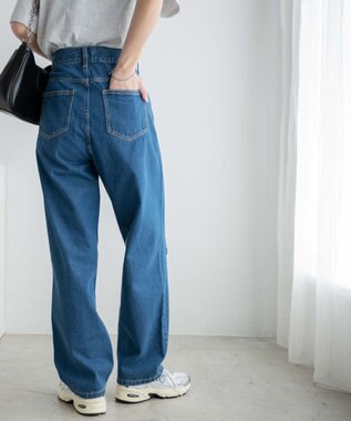 WEGO ヘビークラッシュローライズパンツ デニム中濃色