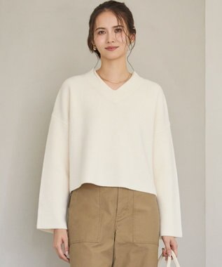 23区 【SLOW/一部店舗限定】ソフトウール Vネック ニット
